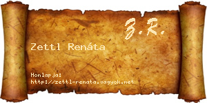 Zettl Renáta névjegykártya